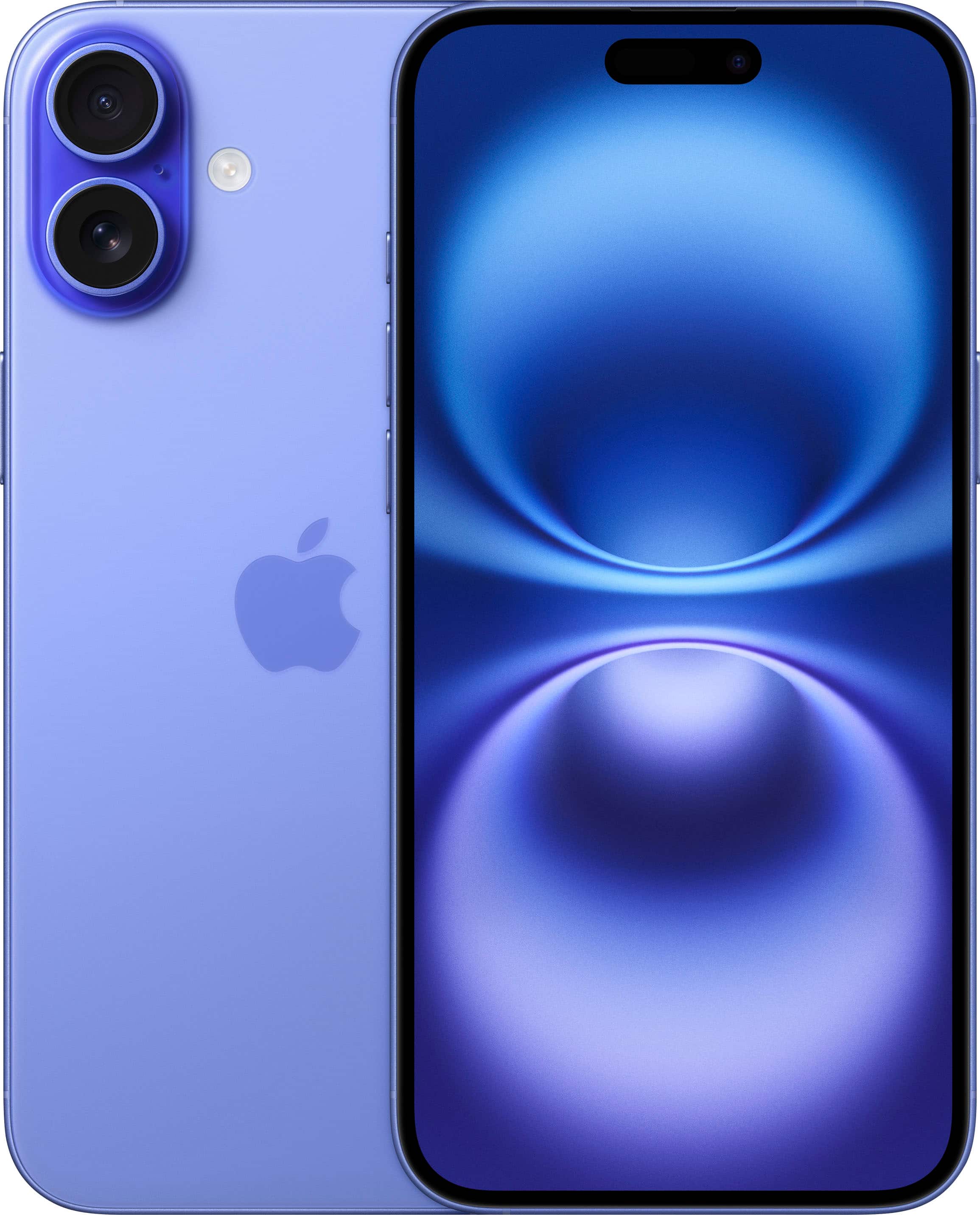 Apple iPhone 16 Plus in Ultramarine color on a table