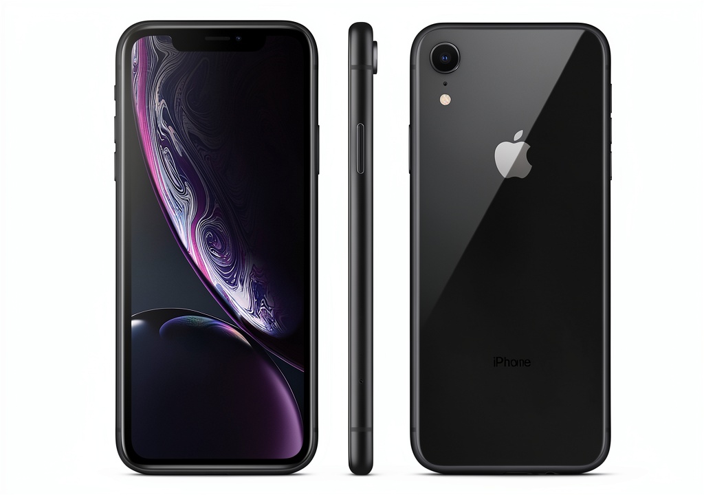 Apple iPhone XR Black front display showing home screen