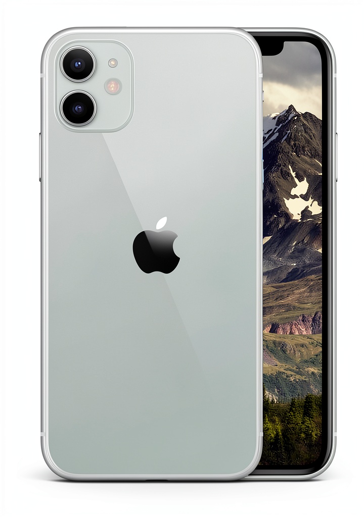 Apple iPhone 11 displaying home screen with apps