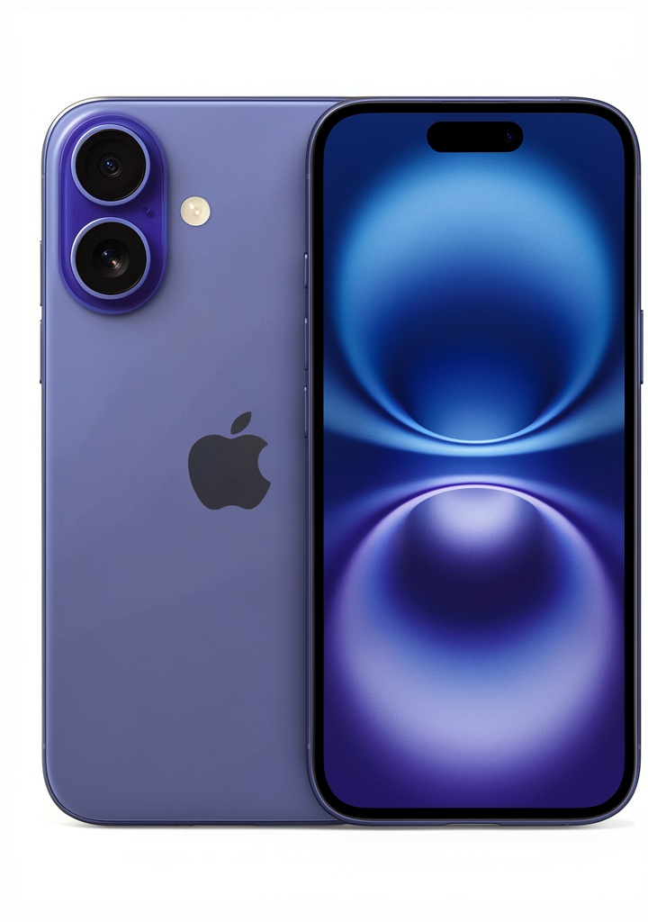 Apple iPhone 16 Ultramarine showing Super Retina XDR display