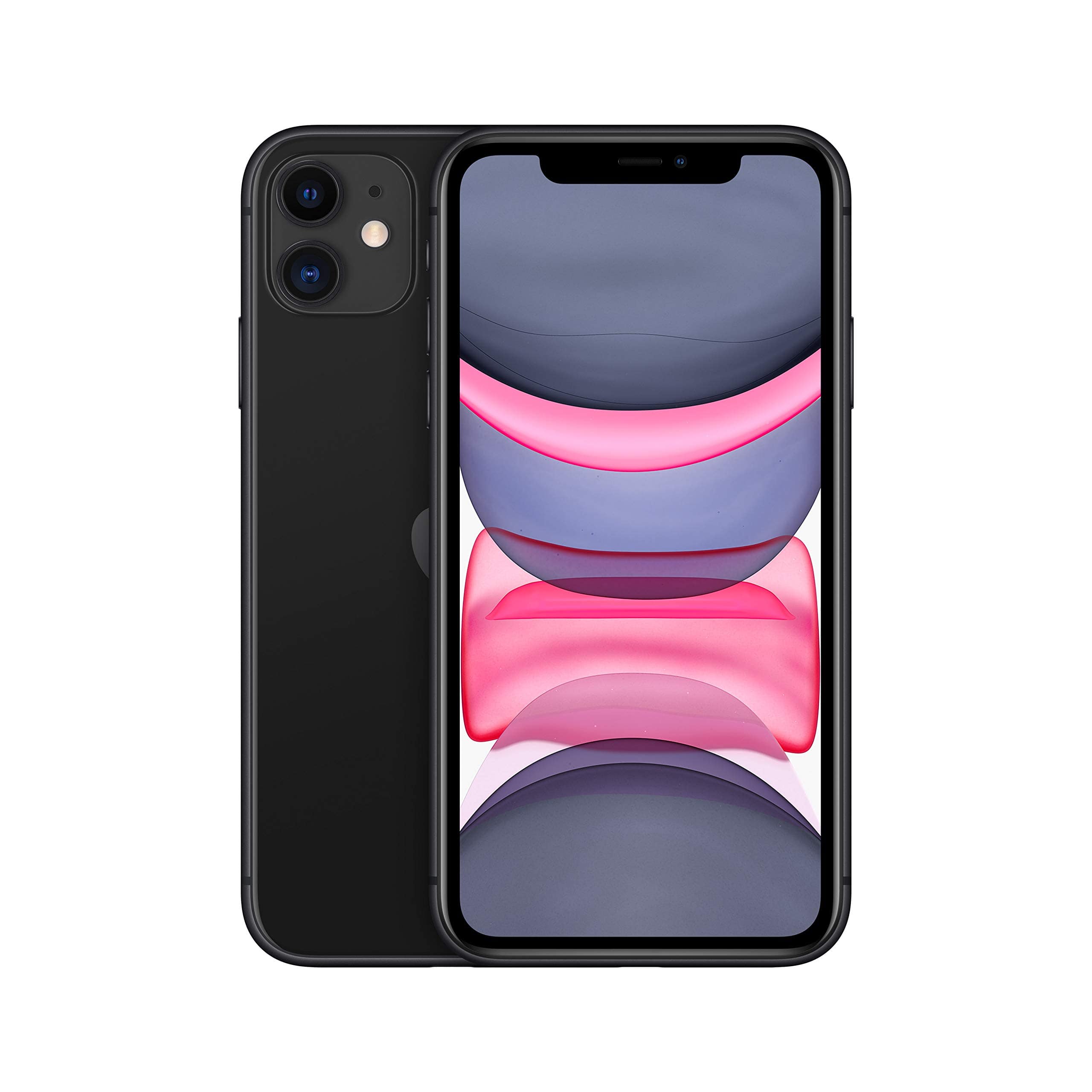 Apple iPhone 11 Black front display showing home screen