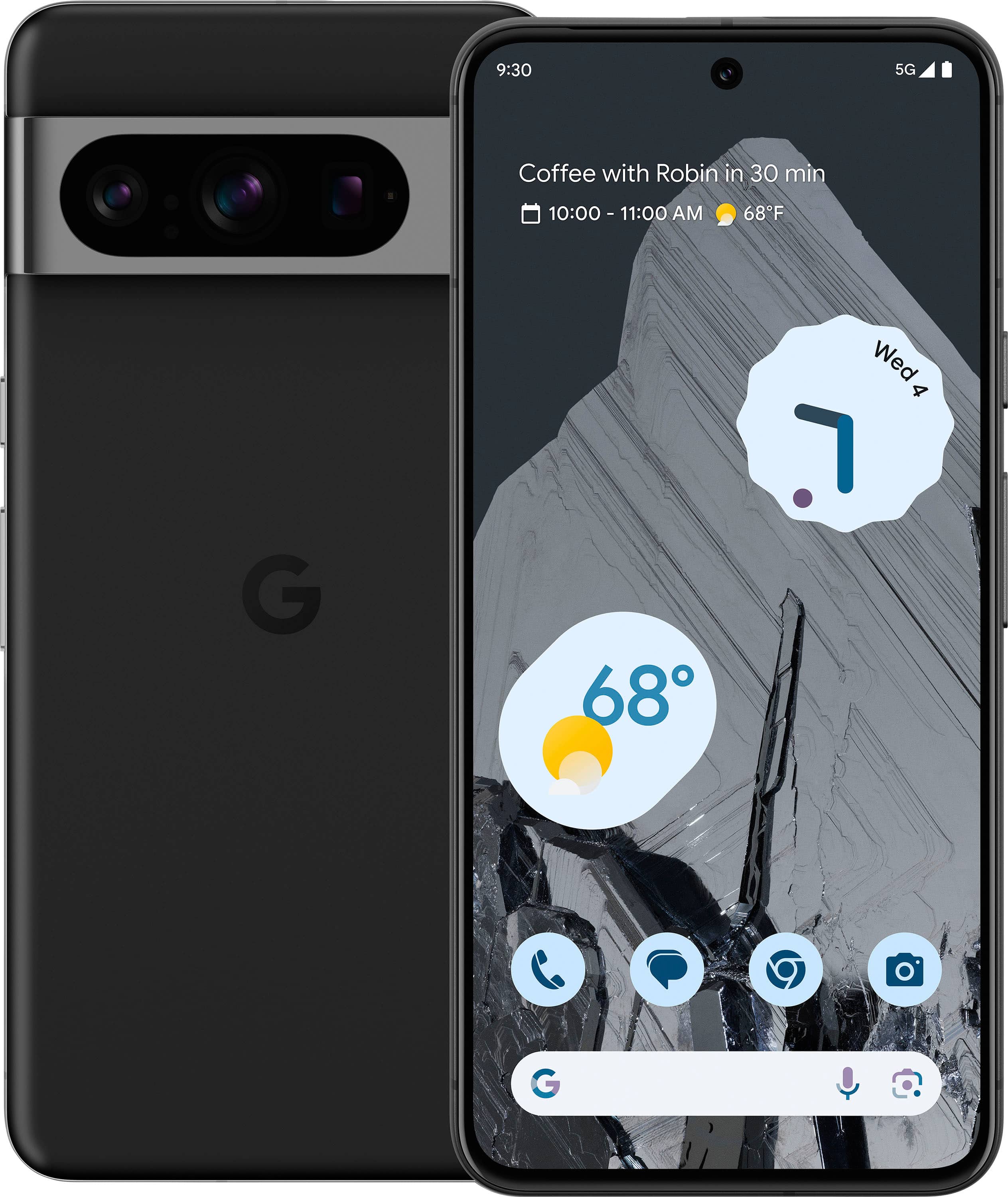 Installing Google Pixel 8 Pro Unlocked Smartphone AI Camera Long on a wooden desk