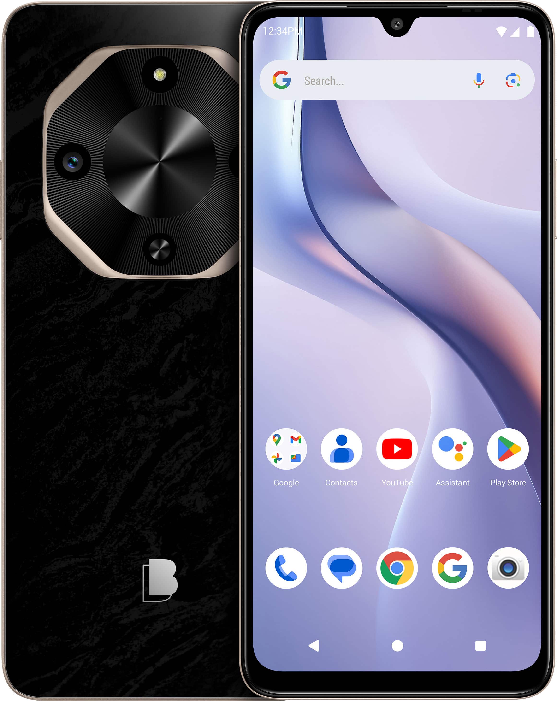 Installing BLU G75 Unlocked Smartphone 256GB Storage 6000mAh Battery on a wooden desk
