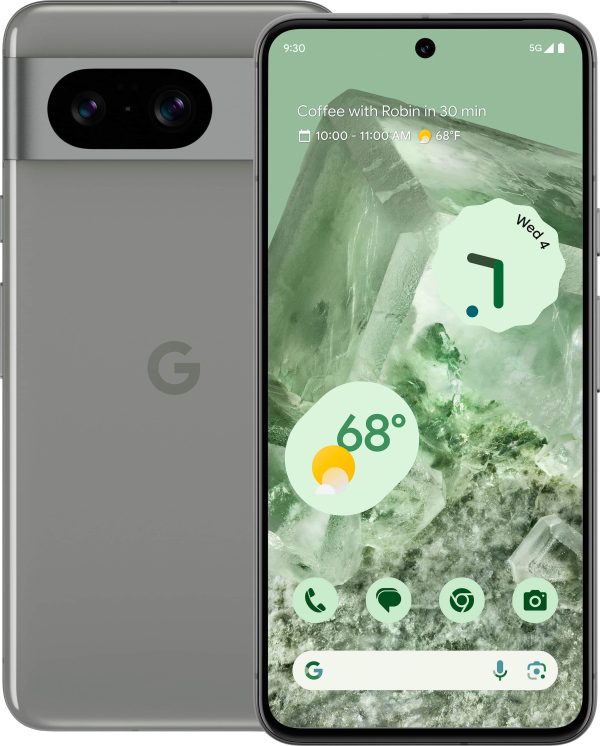 Google Pixel 8 Unlocked Smartphone Hazel Obsidian AI Camera-0