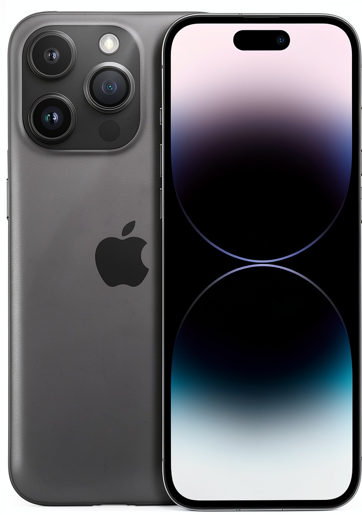 Apple iPhone 14 Pro displaying its Super Retina XDR screen and camera setup