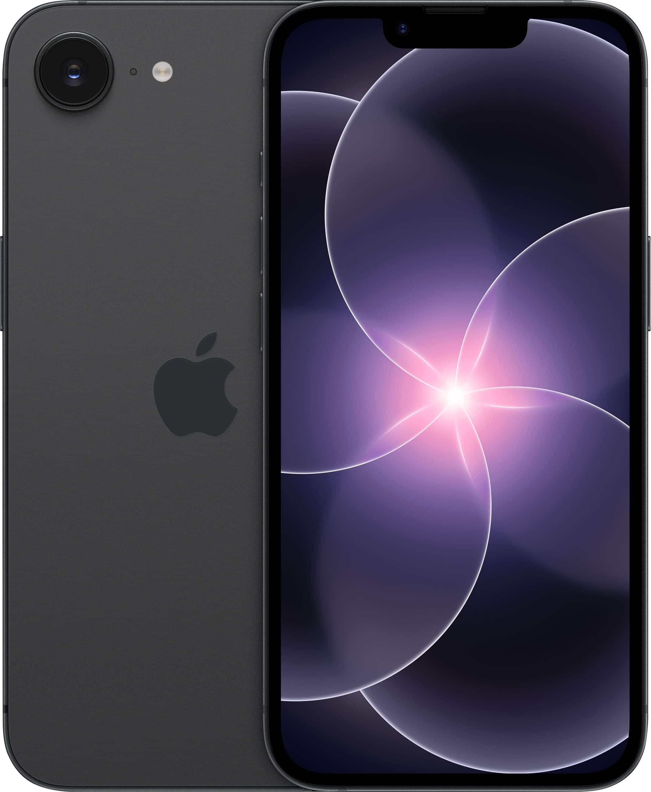 Apple iPhone 17e displaying the home screen on a table