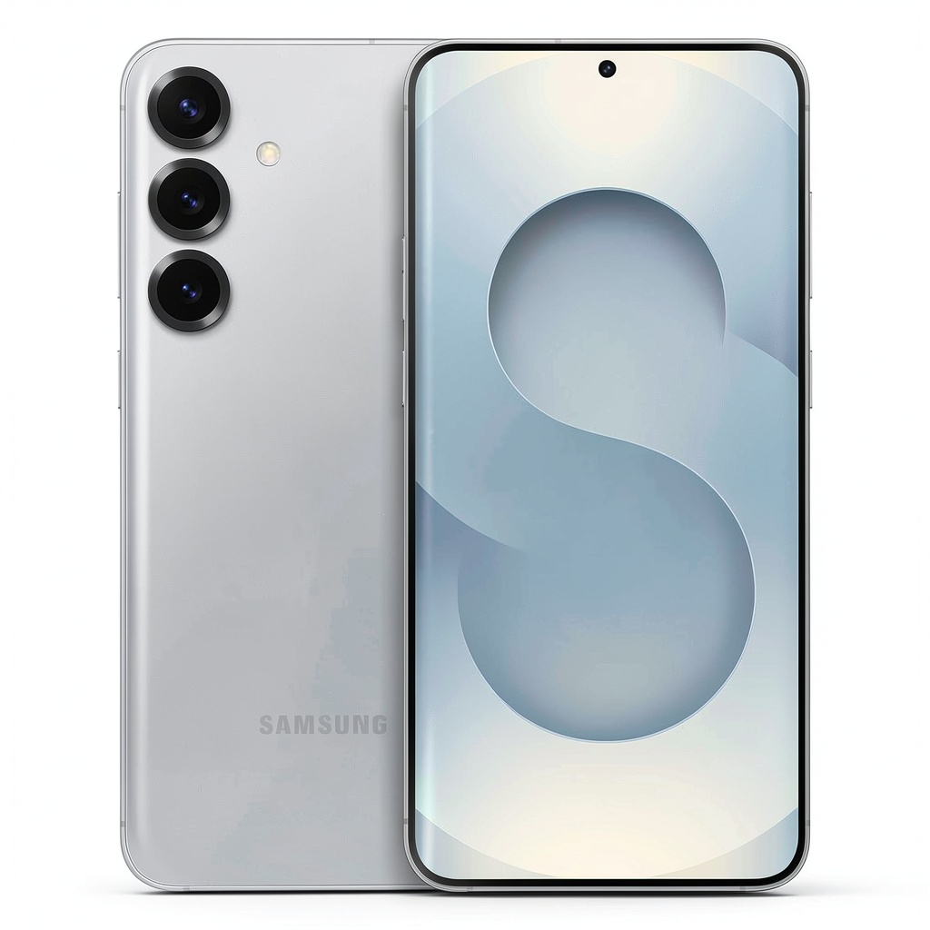 Installing Samsung Galaxy S25+ AI Phone AT&T Unlocked Icyblue Navy on a wooden desk