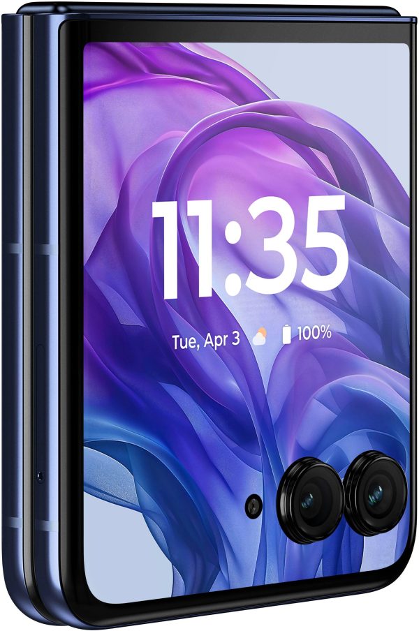 Motorola Razr+ 2024 Flip Smartphone 256GB Midnight Blue Vegan Leather-15