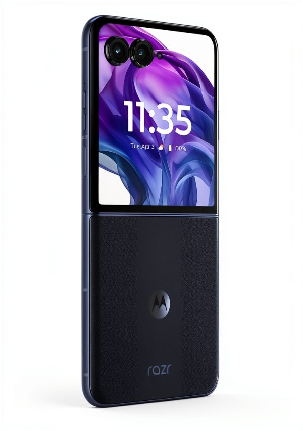 Motorola Razr+ 2024 Flip Smartphone 256GB Midnight Blue Vegan Leather-11