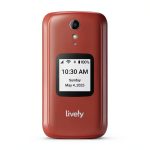 Lively Jitterbug Flip2 Cell Phone for Seniors Gray Red-0