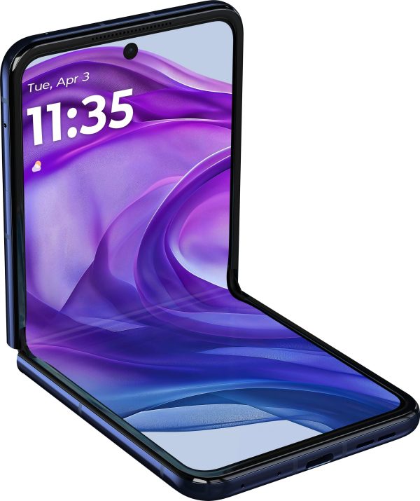 Motorola Razr+ 2024 Flip Smartphone 256GB Midnight Blue Vegan Leather-6