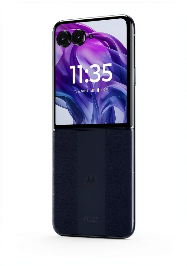 Motorola Razr+ 2024 Flip Smartphone 256GB Midnight Blue Vegan Leather-10