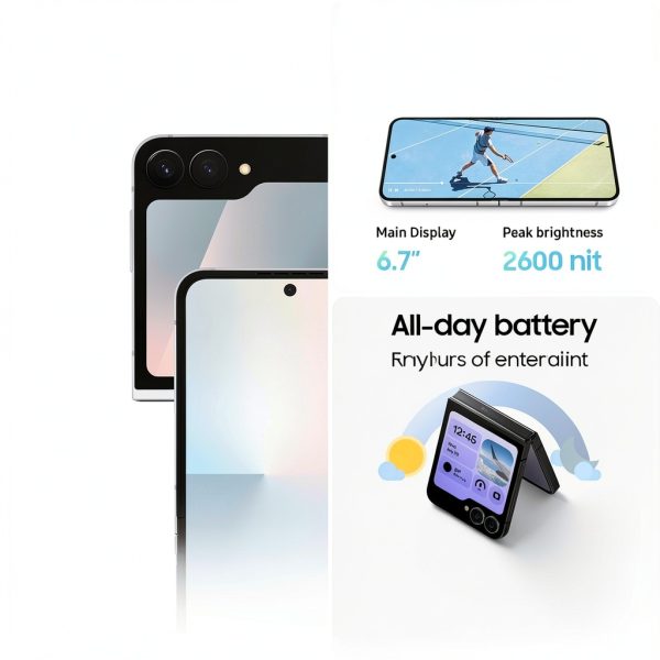 Samsung Galaxy Z Flip7 FE Foldable Phone 128GB/256GB Black & White-2