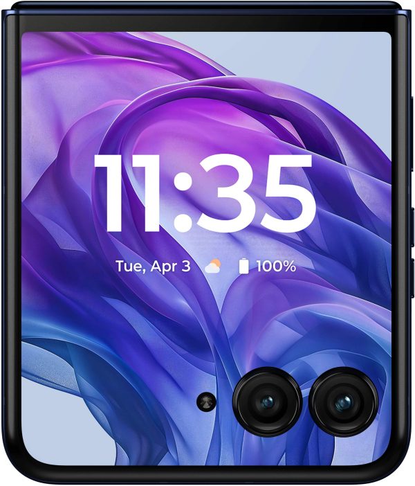 Motorola Razr+ 2024 Flip Smartphone 256GB Midnight Blue Vegan Leather-3