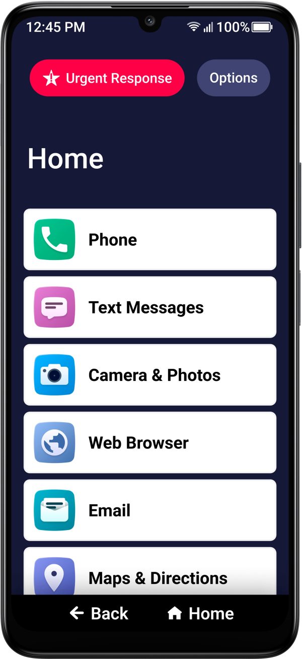 Jitterbug Smart4 Smartphone for Seniors Black with Urgent Response-0