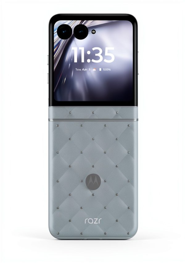 Motorola - razr 2025 256GB with bud loops - PANTONE Ice Melt (Unlocked)-12