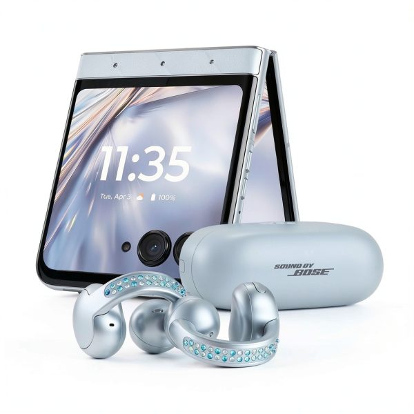 Motorola - razr 2025 256GB with bud loops - PANTONE Ice Melt (Unlocked)-8