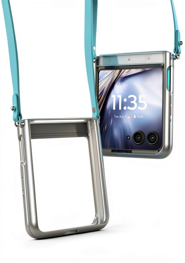 Motorola - razr 2025 256GB with bud loops - PANTONE Ice Melt (Unlocked)-20