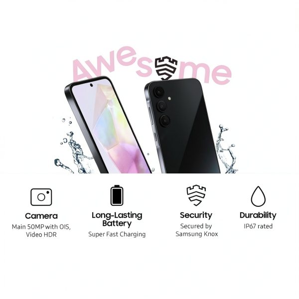 Samsung Galaxy A35 5G 128GB Unlocked Awesome Navy Smartphone-4